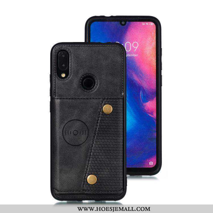 Hoes Xiaomi Redmi Note 7 Bescherming Zacht Rood Siliconenhoesje Hoesje Kaart Zwarte