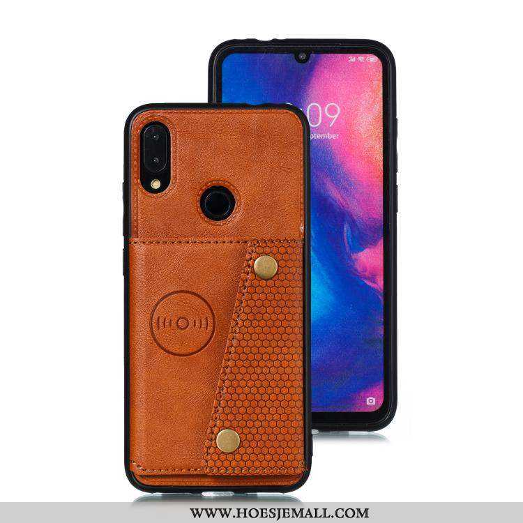 Hoes Xiaomi Redmi Note 7 Bescherming Zacht Rood Siliconenhoesje Hoesje Kaart Zwarte