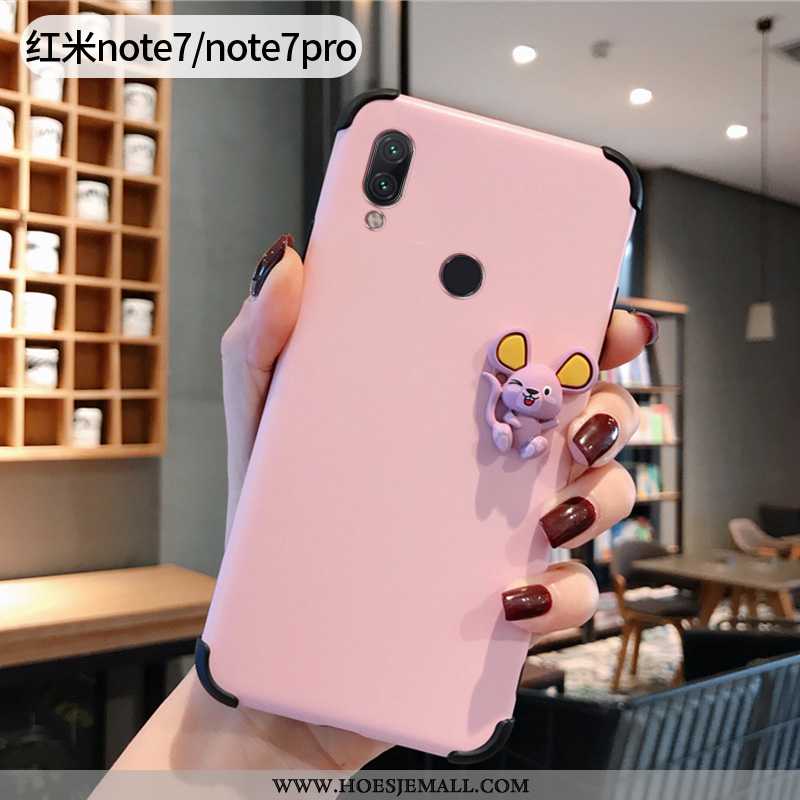 Hoesje Xiaomi Redmi Note 7 Bescherming Schrobben Siliconen Net Red Super Driedimensionaal Blauwe