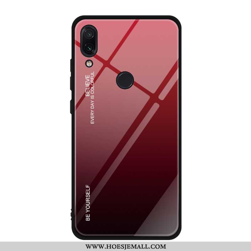 Hoesje Xiaomi Redmi Note 7 Bescherming Glas Mobiele Telefoon All Inclusive Mini Spiegel Blauw Blauwe