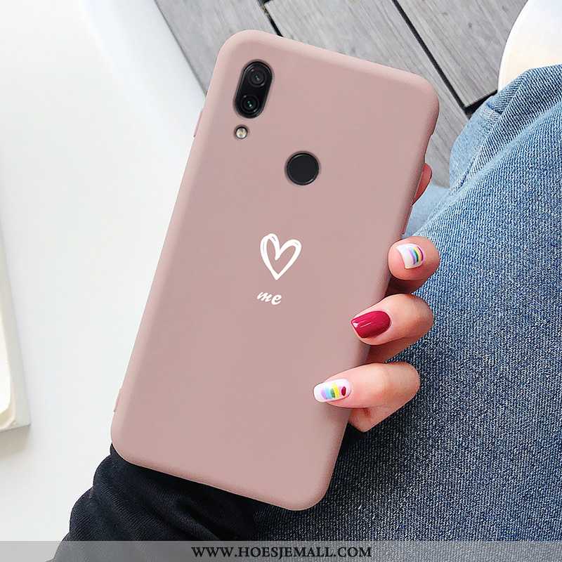 Hoesje Xiaomi Redmi Note 7 Super Dun Bescherming All Inclusive Anti-fall Hoes Net Red Roze