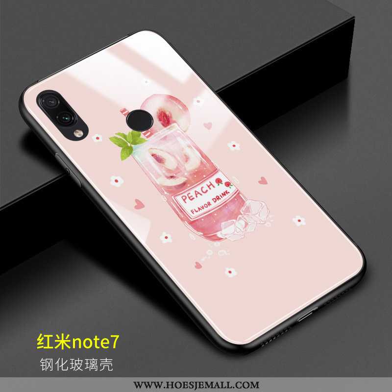 Hoesje Xiaomi Redmi Note 7 Persoonlijk Scheppend Roze Rood Anti-fall Fruit Mini