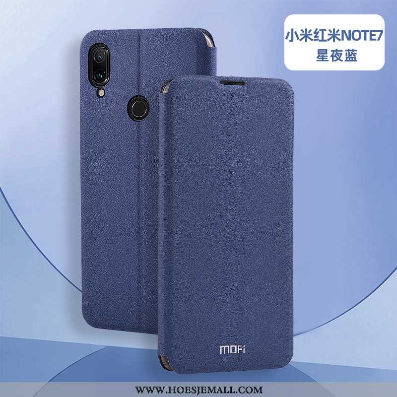 Hoesje Xiaomi Redmi Note 7 Bescherming Leren Mini Rood Roze Anti-fall Siliconen