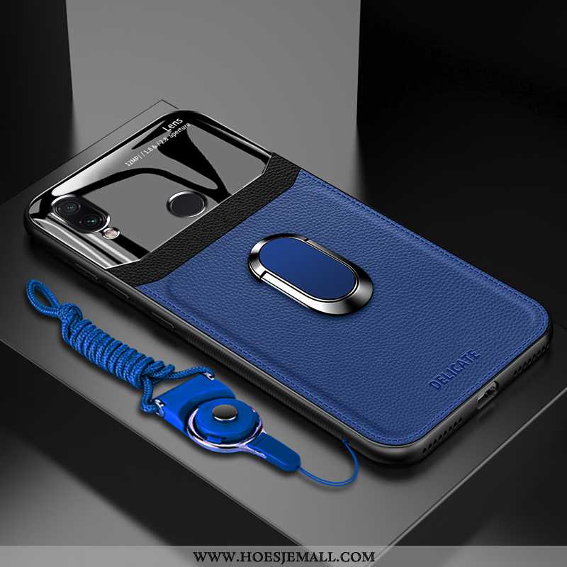 Hoesje Xiaomi Redmi Note 7 Siliconen Bescherming Blauw Trend Mini Magnetisch Hoes Blauwe