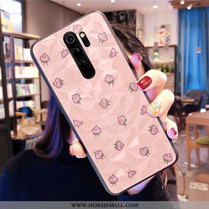 Hoesje Xiaomi Redmi Note 8 Pro Patroon Mobiele Telefoon Roze Vers Mini Rood Ruit