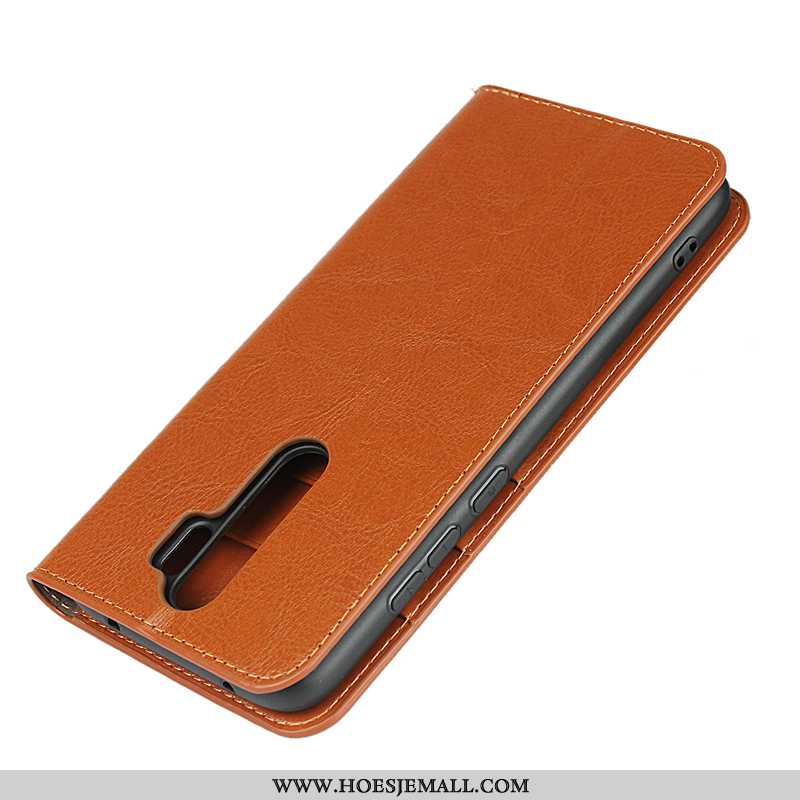 Hoesje Xiaomi Redmi Note 8 Pro Leren Persoonlijk Hoes Mini Anti-fall All Inclusive Folio Bruine