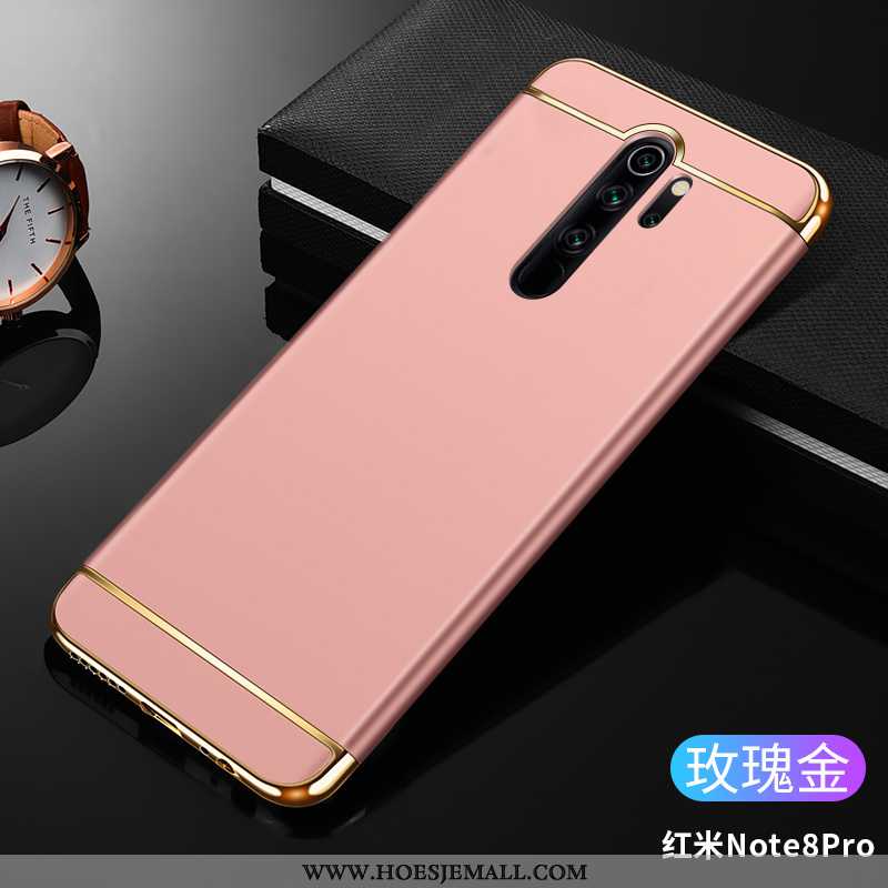 Hoesje Xiaomi Redmi Note 8 Pro Bescherming Schrobben Net Red Roze Anti-fall Hoes