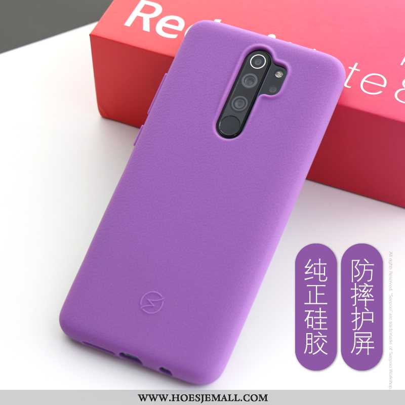 Hoes Xiaomi Redmi Note 8 Pro Siliconen Hoesje Anti-fall All Inclusive Antislip Doek Grijs