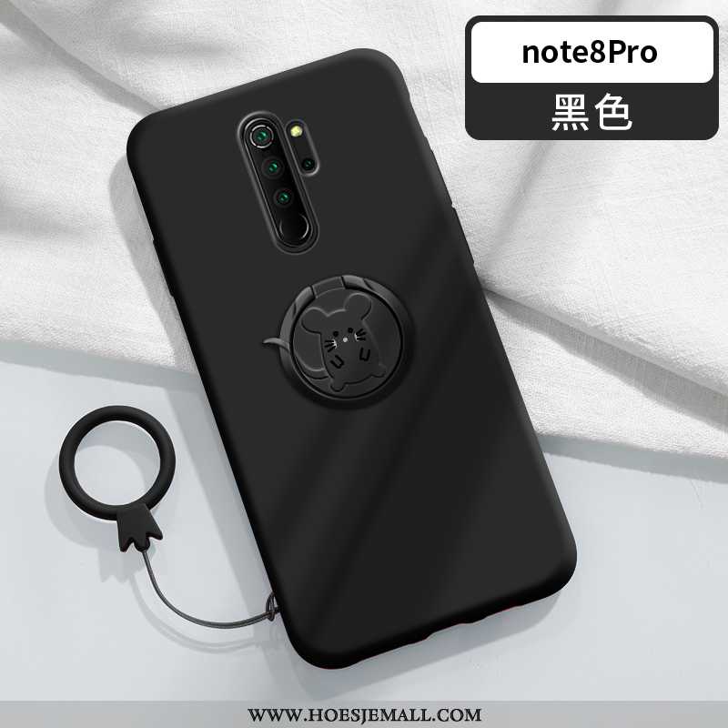 Hoes Xiaomi Redmi Note 8 Pro Bescherming Hanger Ring Siliconen Groen Anti-fall All Inclusive