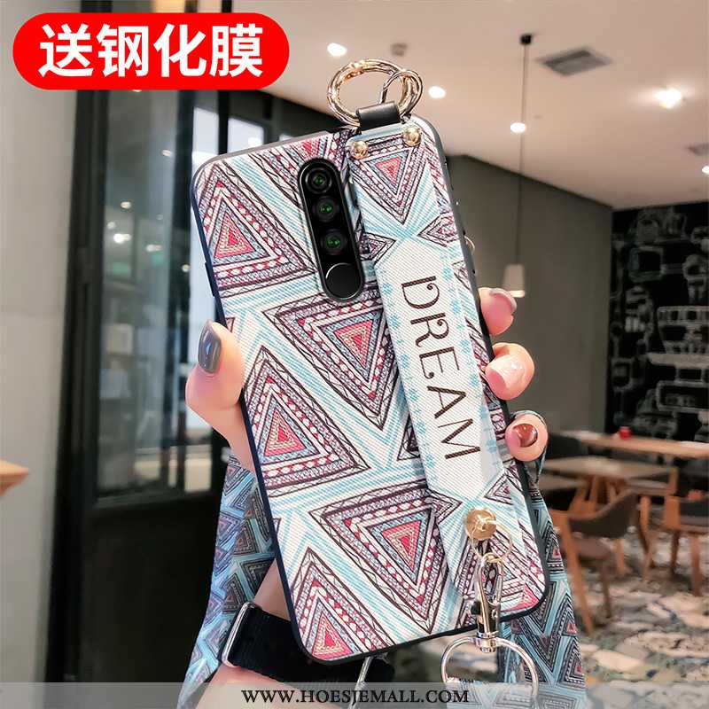 Hoesje Xiaomi Redmi Note 8 Pro Vintage Trend Wind Blauw Mobiele Telefoon Etnische Blauwe