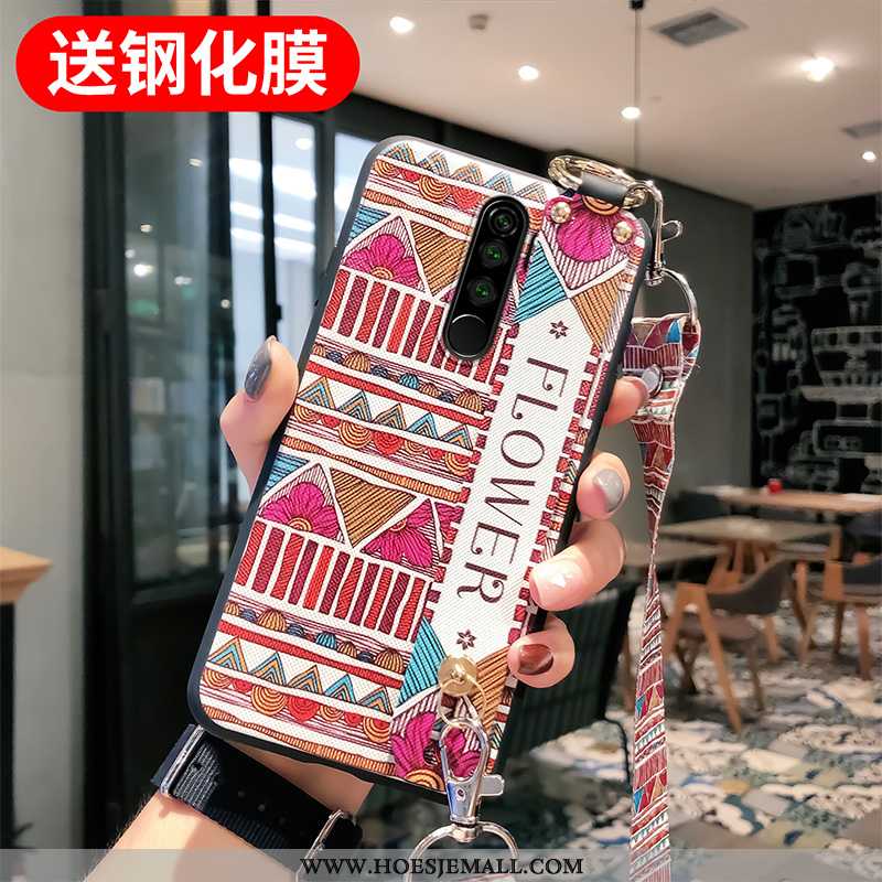 Hoesje Xiaomi Redmi Note 8 Pro Vintage Trend Wind Blauw Mobiele Telefoon Etnische Blauwe