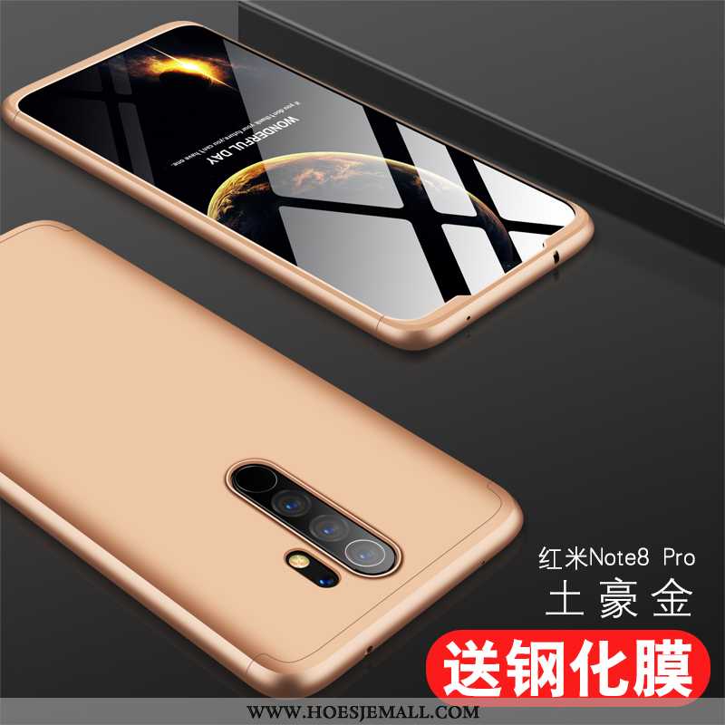 Hoes Xiaomi Redmi Note 8 Pro Bescherming Mode Mobiele Telefoon Anti-fall Blauw Skärmskydd Blauwe