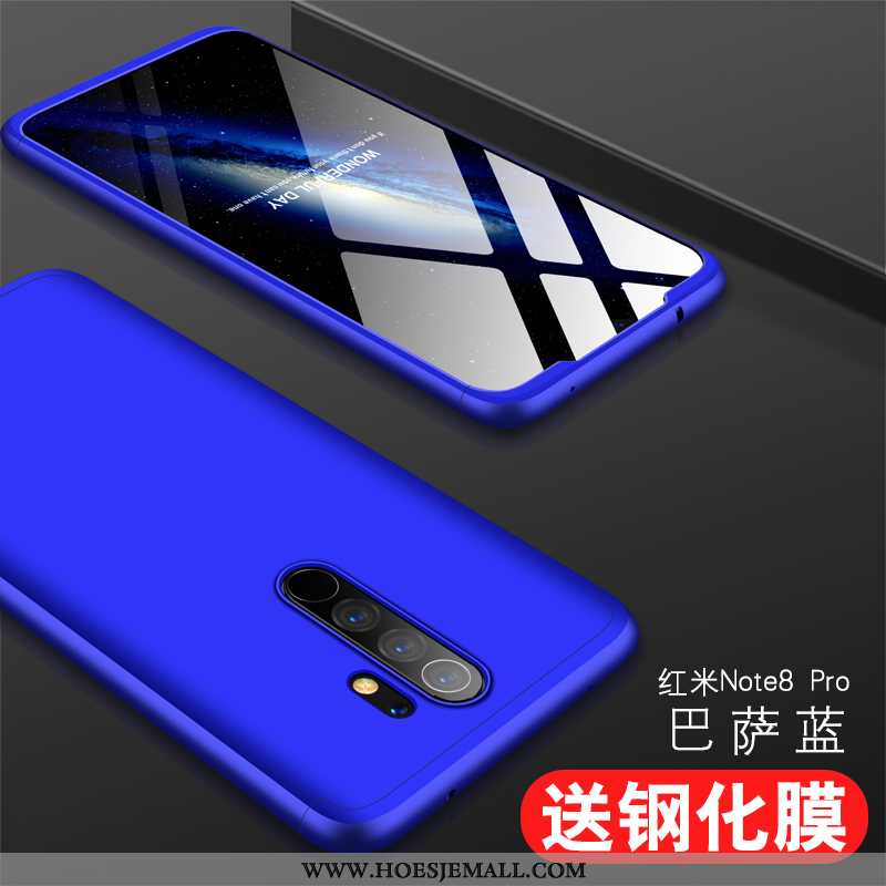 Hoes Xiaomi Redmi Note 8 Pro Bescherming Mode Mobiele Telefoon Anti-fall Blauw Skärmskydd Blauwe