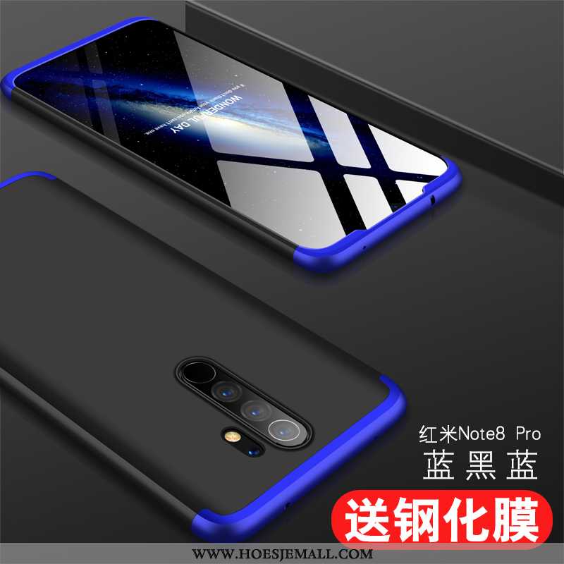 Hoes Xiaomi Redmi Note 8 Pro Bescherming Mode Mobiele Telefoon Anti-fall Blauw Skärmskydd Blauwe