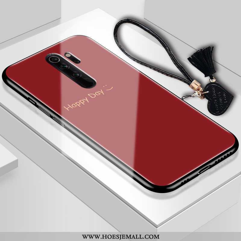 Hoes Xiaomi Redmi Note 8 Pro Bescherming Glas Anti-fall Rood Zwart Liefde Mini Zwarte