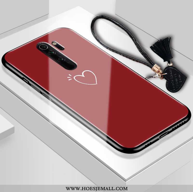 Hoes Xiaomi Redmi Note 8 Pro Bescherming Glas Anti-fall Rood Zwart Liefde Mini Zwarte