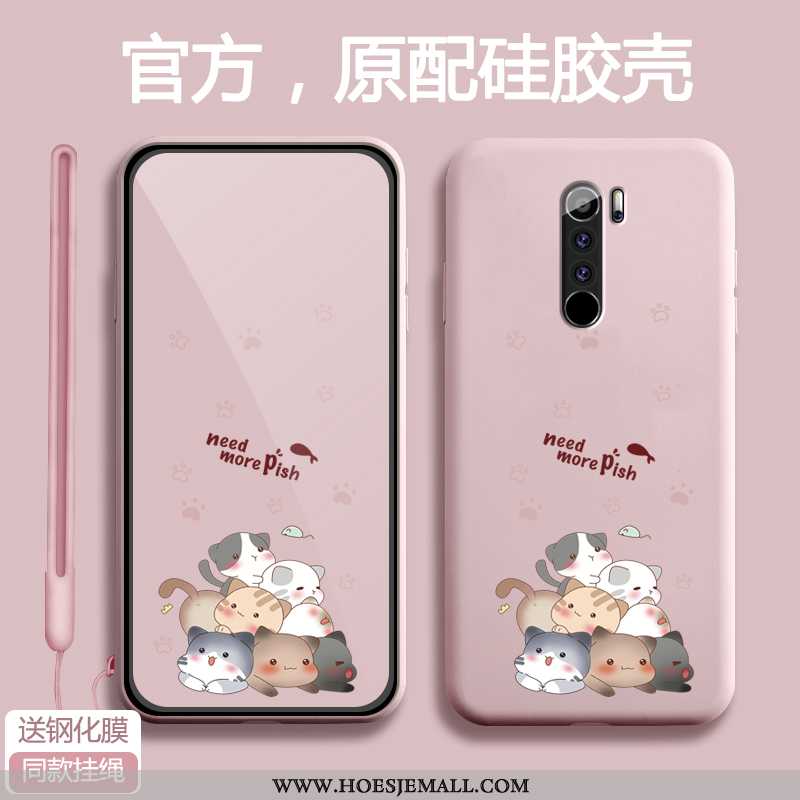 Hoes Xiaomi Redmi Note 8 Pro Siliconen Bescherming Hoesje Spotprent Anti-fall All Inclusive Rood