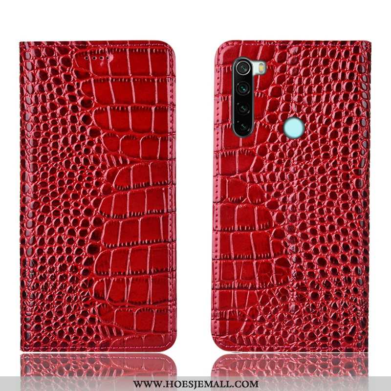 Hoes Xiaomi Redmi Note 8t Leren Hoesje Bescherming All Inclusive Folio Mobiele Telefoon Mini Rood