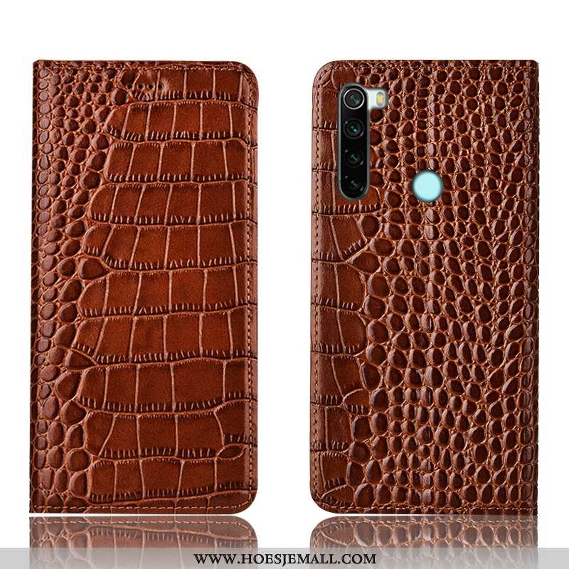 Hoes Xiaomi Redmi Note 8t Leren Hoesje Bescherming All Inclusive Folio Mobiele Telefoon Mini Rood