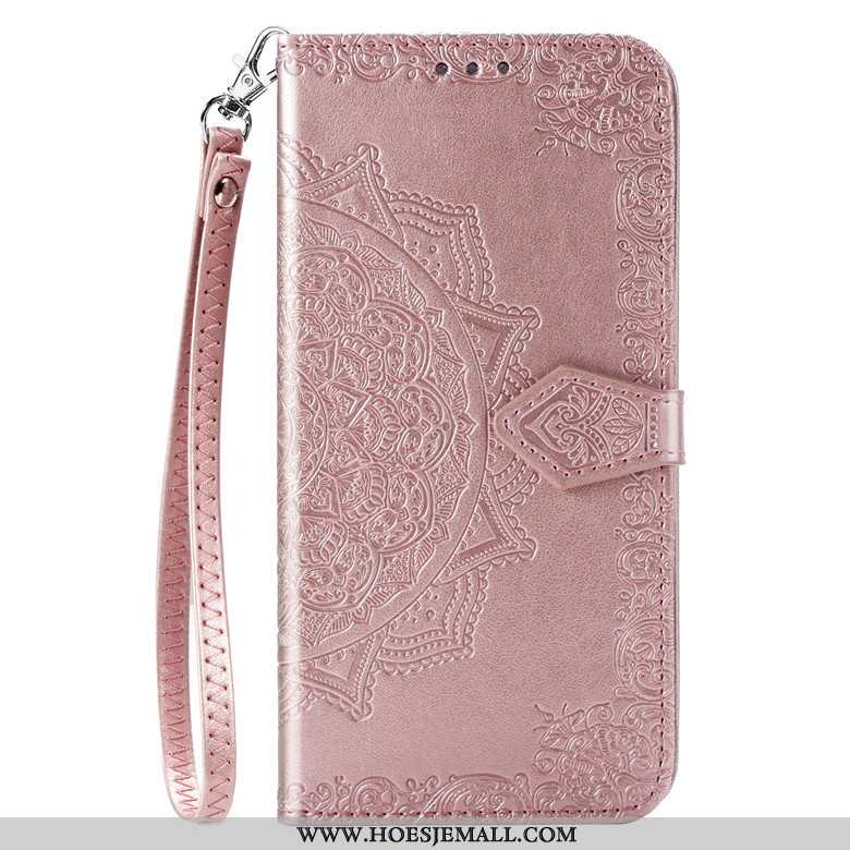 Hoesje Xiaomi Redmi Note 8t Leren Bescherming Mobiele Telefoon Rood Anti-fall Grijs Folio