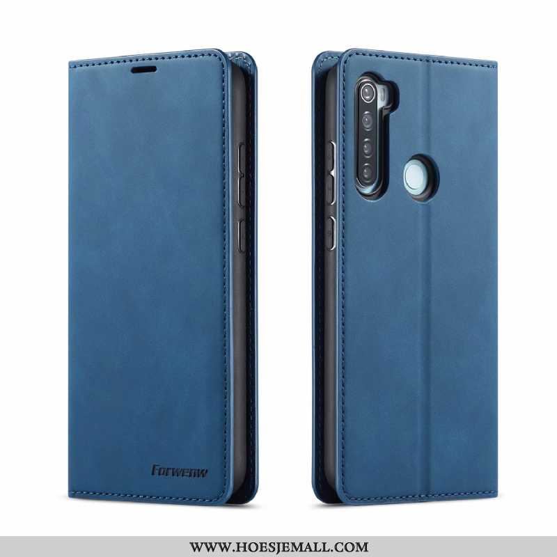 Hoes Xiaomi Redmi Note 8t Zacht Leren Hoesje Zwart Folio Kaart All Inclusive Anti-fall Zwarte