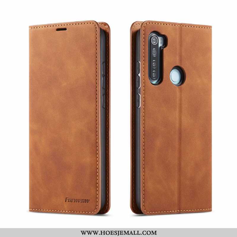 Hoes Xiaomi Redmi Note 8t Zacht Leren Hoesje Zwart Folio Kaart All Inclusive Anti-fall Zwarte