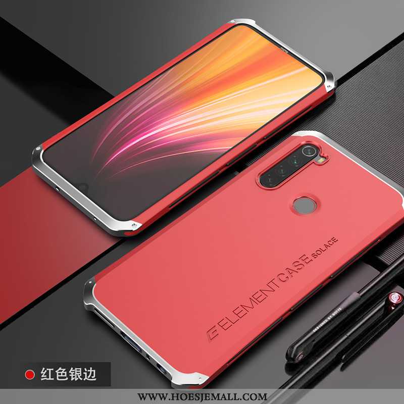 Hoesje Xiaomi Redmi Note 8t Persoonlijk Trend Schrobben Eenvoudige Bedrijf Bescherming Hard Rood