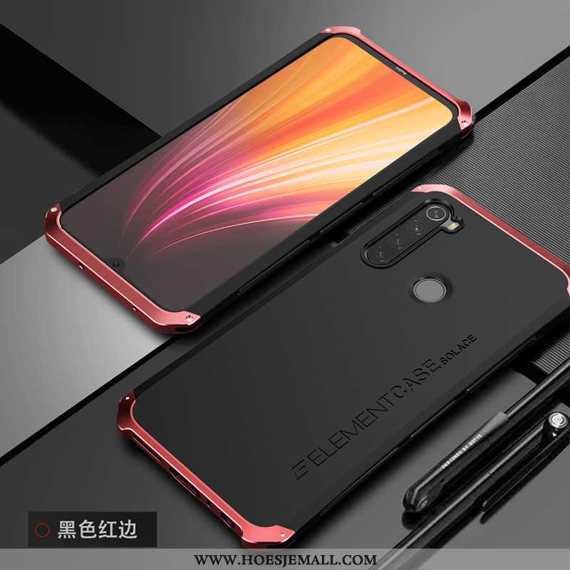 Hoesje Xiaomi Redmi Note 8t Persoonlijk Trend Schrobben Eenvoudige Bedrijf Bescherming Hard Rood