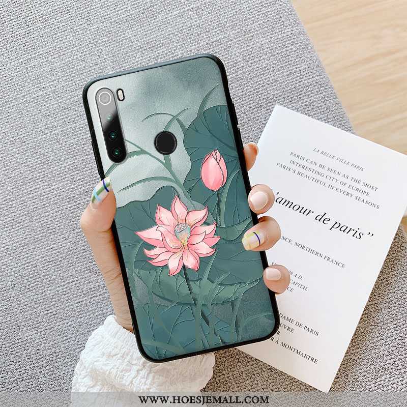 Hoes Xiaomi Redmi Note 8t Reliëf Trend Anti-fall Persoonlijk Scheppend Hoesje Donkerblauw Donkerblau