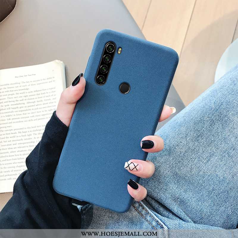 Hoes Xiaomi Redmi Note 8t Dun Zacht Anti-fall Mobiele Telefoon Super Rood Eenvoudige