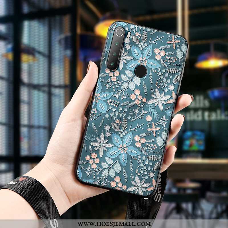 Hoesje Xiaomi Redmi Note 8t Trend Zacht Grote Driedimensionaal Groen Reliëf Mini