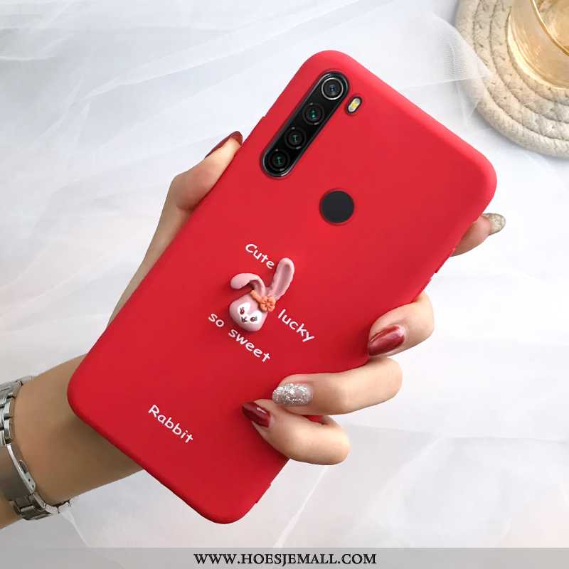 Hoes Xiaomi Redmi Note 8t Trend Zacht Spotprent Mooie All Inclusive Rood Anti-fall Zwarte