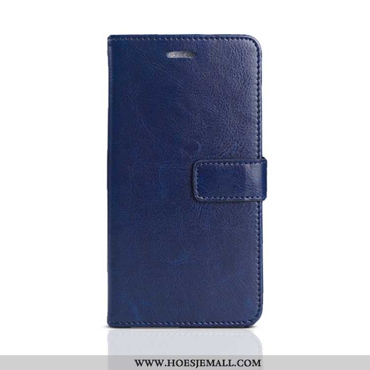 Hoesje Xiaomi Redmi Note 8t Bescherming Leren Dun Tempereren Donkerblauw Mini Donkerblauwe