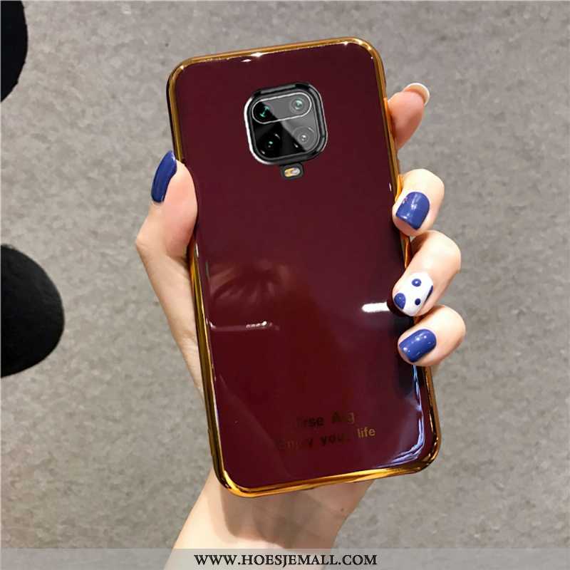 Hoes Xiaomi Redmi Note 9 Pro Mooie Trend Rood Anti-fall Lovers Zacht Mobiele Telefoon Roze