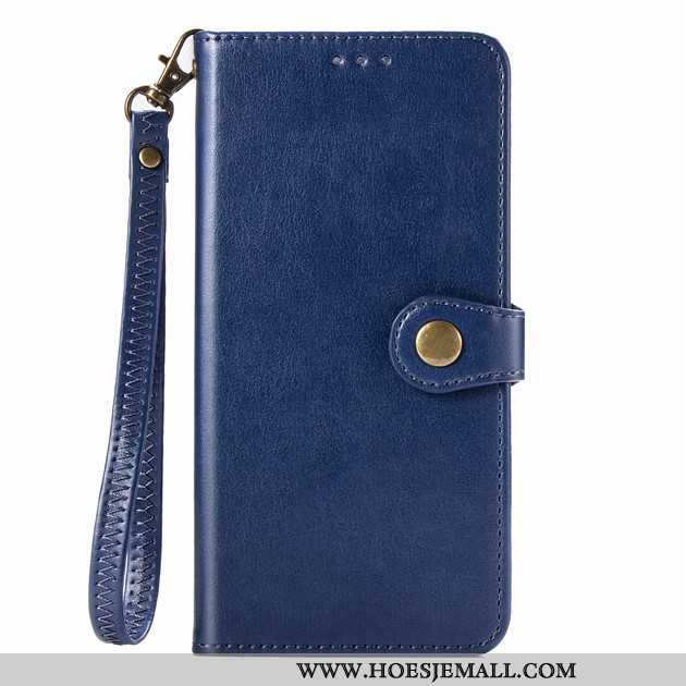 Hoes Xiaomi Redmi Note 9 Pro Leren Hoesje Clamshell Donkerblauw Mini Mobiele Telefoon Rood Donkerbla