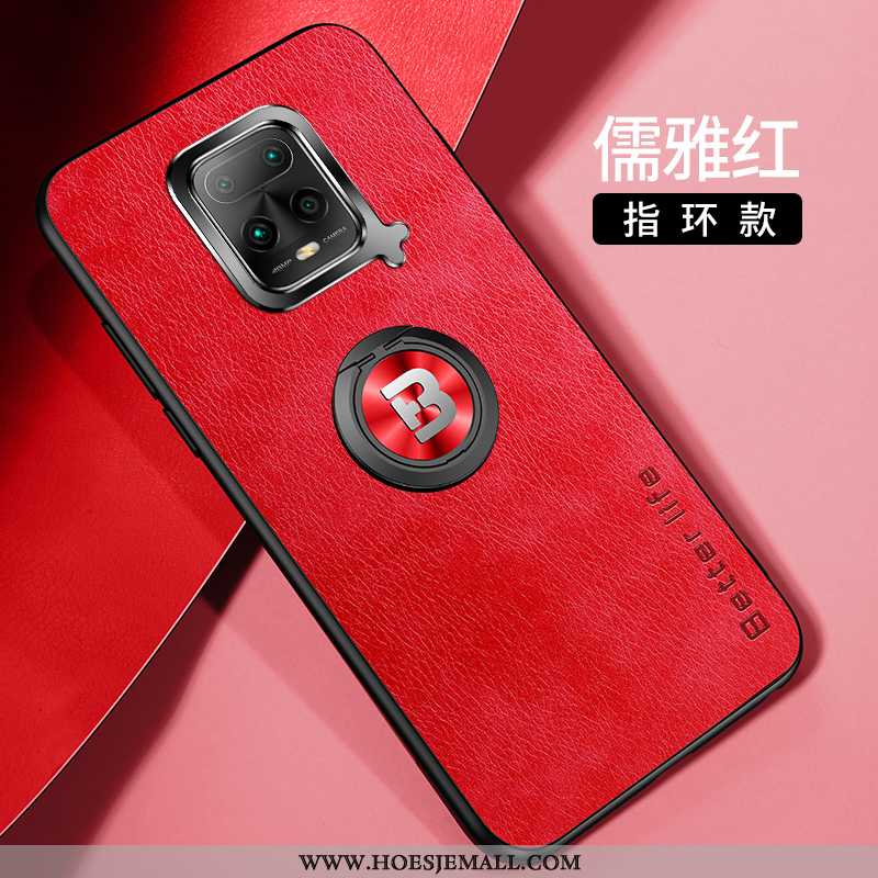 Hoesje Xiaomi Redmi Note 9 Pro Scheppend Leer Mini Patroon Metaal Net Red All Inclusive Oranje