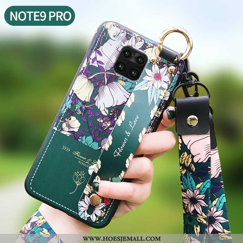 Hoesje Xiaomi Redmi Note 9 Pro Siliconen Bescherming Scheppend Nieuw Hoes All Inclusive Bloemen Blau