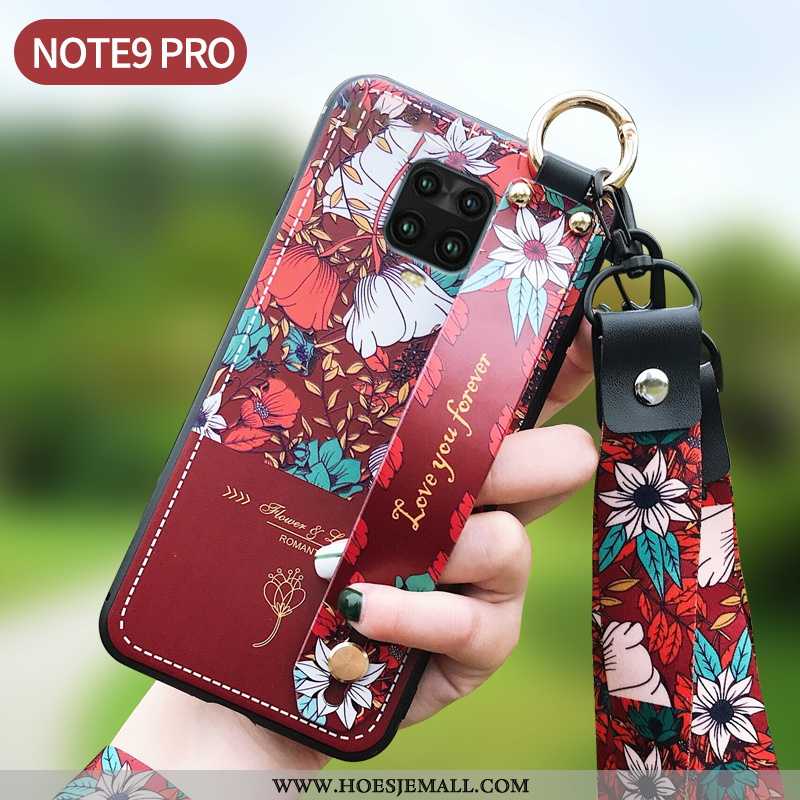 Hoesje Xiaomi Redmi Note 9 Pro Siliconen Bescherming Scheppend Nieuw Hoes All Inclusive Bloemen Blau