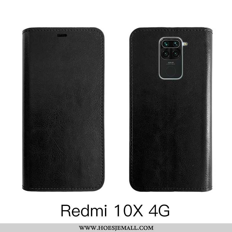 Hoesje Xiaomi Redmi Note 9 Bescherming Leren Koe Echt Leer Mobiele Telefoon Hoes Bruin