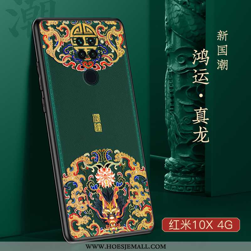 Hoesje Xiaomi Redmi Note 9 Zacht Siliconen Chinese Stijl Rood Bescherming Net Red Anti-fall