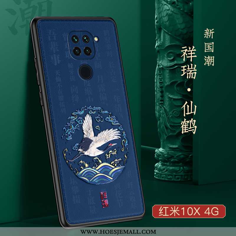 Hoesje Xiaomi Redmi Note 9 Zacht Siliconen Chinese Stijl Rood Bescherming Net Red Anti-fall