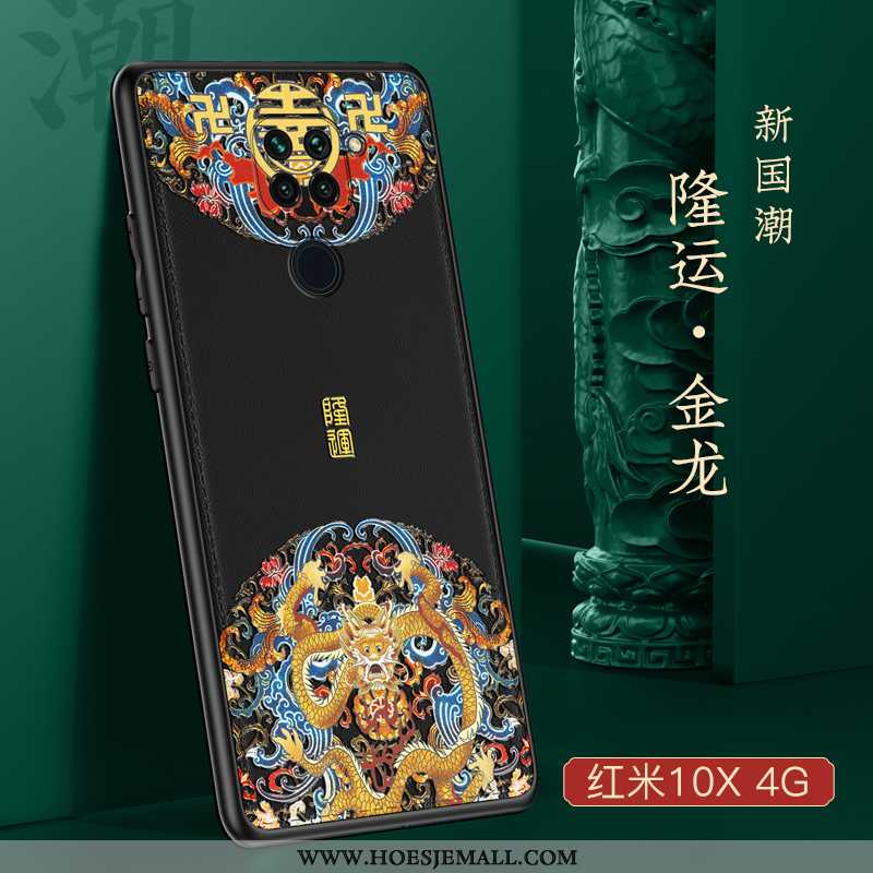 Hoesje Xiaomi Redmi Note 9 Zacht Siliconen Chinese Stijl Rood Bescherming Net Red Anti-fall