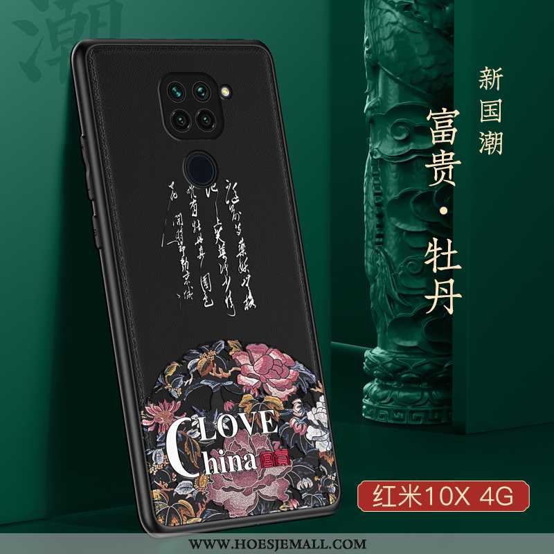 Hoesje Xiaomi Redmi Note 9 Zacht Siliconen Chinese Stijl Rood Bescherming Net Red Anti-fall