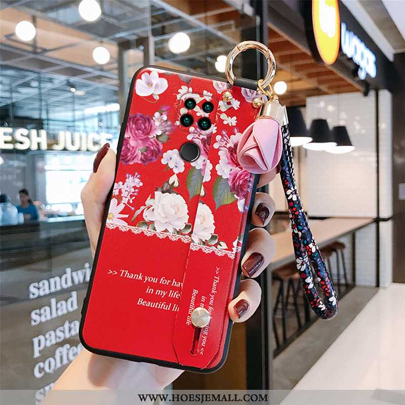 Hoes Xiaomi Redmi Note 9 Bescherming Schrobben Roze Rood Anti-fall Lovers