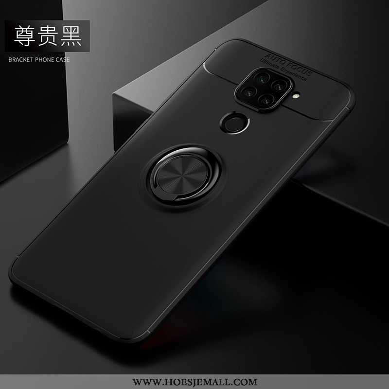 Hoesje Xiaomi Redmi Note 9 Scheppend Zacht Ring Mobiele Telefoon Hoes Siliconen Magnetisch Zwarte