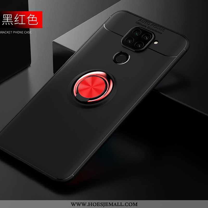 Hoesje Xiaomi Redmi Note 9 Scheppend Zacht Ring Mobiele Telefoon Hoes Siliconen Magnetisch Zwarte