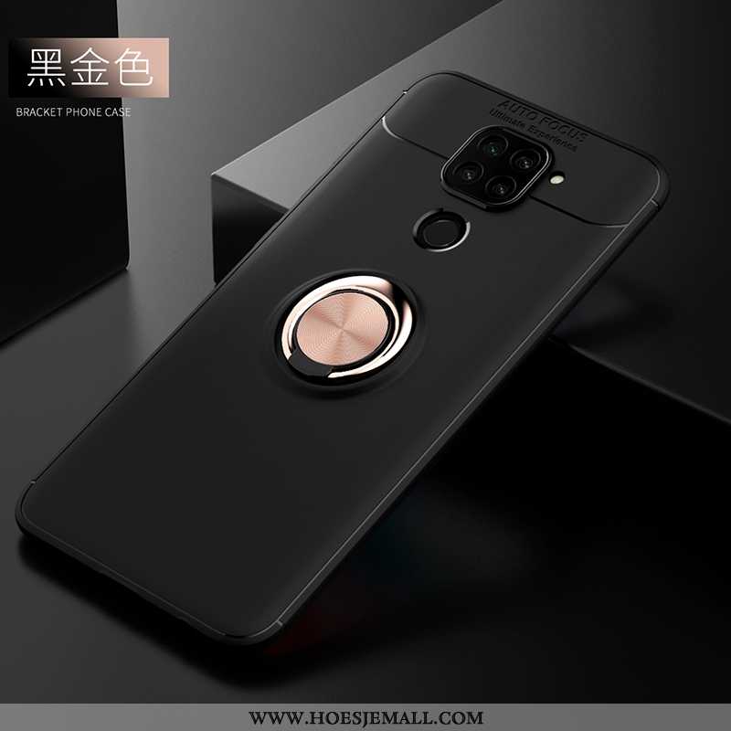 Hoesje Xiaomi Redmi Note 9 Scheppend Zacht Ring Mobiele Telefoon Hoes Siliconen Magnetisch Zwarte