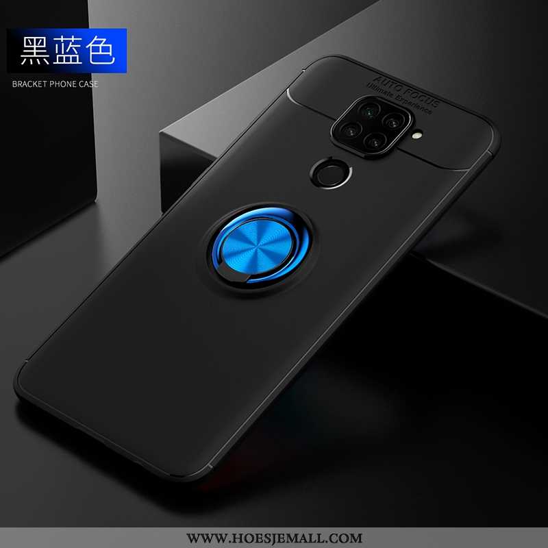 Hoesje Xiaomi Redmi Note 9 Scheppend Zacht Ring Mobiele Telefoon Hoes Siliconen Magnetisch Zwarte