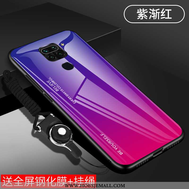 Hoesje Xiaomi Redmi Note 9 Persoonlijk Scheppend Mobiele Telefoon Hoes Rood Verloop Groen