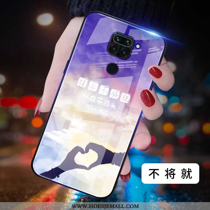 Hoesje Xiaomi Redmi Note 9 Super Dun Bescherming All Inclusive Rood Mobiele Telefoon Hard Zwarte